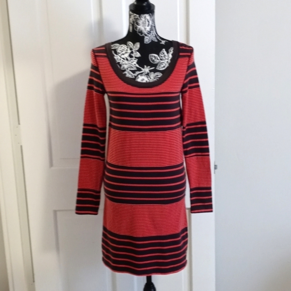 🆕 💋We The Free💋 - Red/Black Striped Cotton Knit Dress